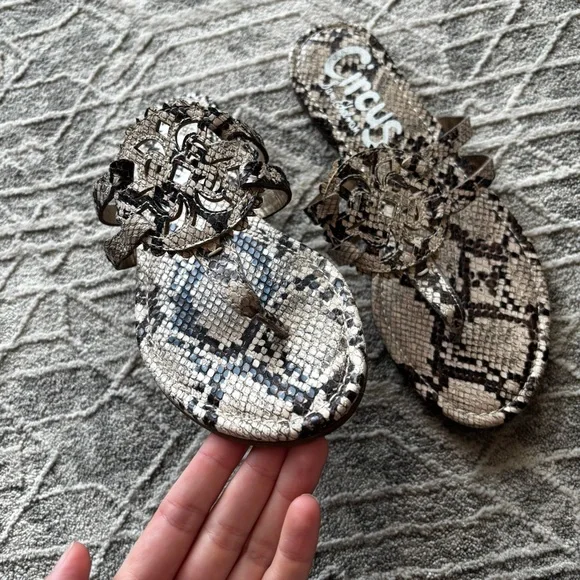 Sam Edelman Circus Cherri Snakeskin Slide Sandals Size 8.5 - Picture 7 of 7